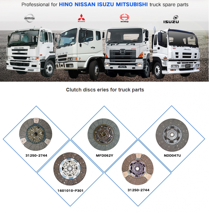 Δίσκος συμπλεκτών για HINO 700 μηχανή P11C 10PE1 E13C φορτηγών 31250-E0051